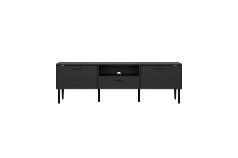Yumi TV-bænk 177 cm - Sort - Møbler - TV borde & mediemøbler - TV-borde