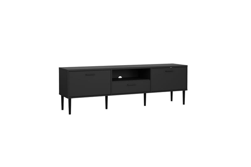 Yumi TV-bænk 177 cm - Sort - Møbler - TV borde & mediemøbler - TV-borde