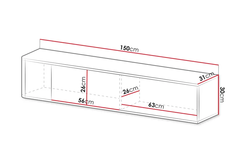 Zalricus Tv-skåp 150 cm - Beige - Møbler - TV borde & mediemøbler - TV-skab