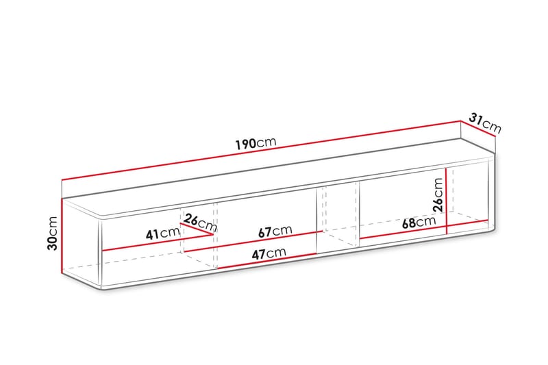 Zalricus Tv-skåp 190 cm - Beige - Møbler - TV borde & mediemøbler - TV-skab