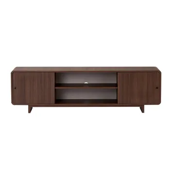 Zavio TV-bord 180 cm med Opbevaring, Træ- og Valnøddeudseende - Brun - Møbler - TV borde & mediemøbler - TV-borde