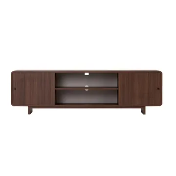 Zavio TV-bord 180 cm med Opbevaring, Træ- og Valnøddeudseende - Brun - Møbler - TV borde & mediemøbler - TV-borde