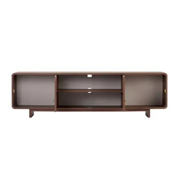 Zavio TV-bord 180 cm med Opbevaring, Træ- og Valnøddeudseende - Brun - Møbler - TV borde & mediemøbler - TV-borde