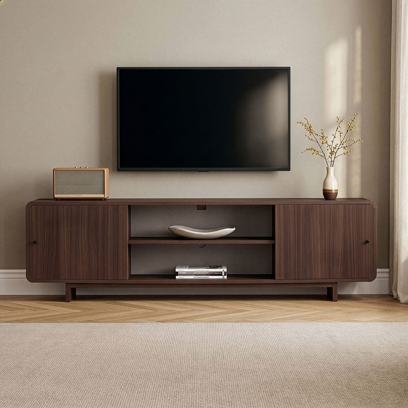 Zavio TV-bord med Opbevaring 180x52x34 cm - Valnød - Møbler - TV borde & mediemøbler - TV-borde