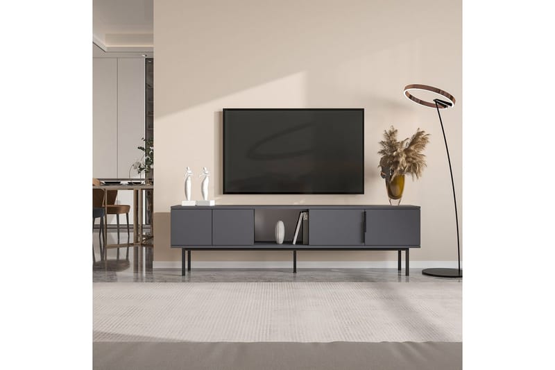 Zeiran TV-bord 180 cm - Antracit - Møbler - TV borde & mediemøbler - TV-borde