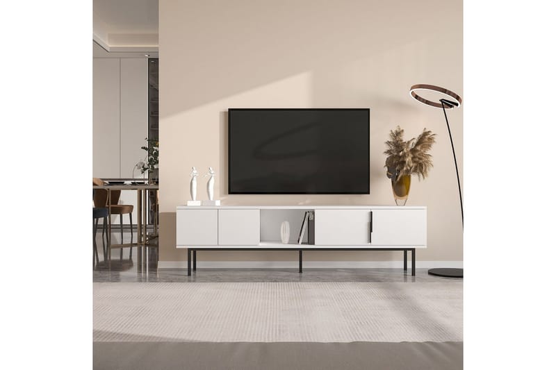 Zeiran TV-bord 180 cm - Hvid - Møbler - TV borde & mediemøbler - TV-borde