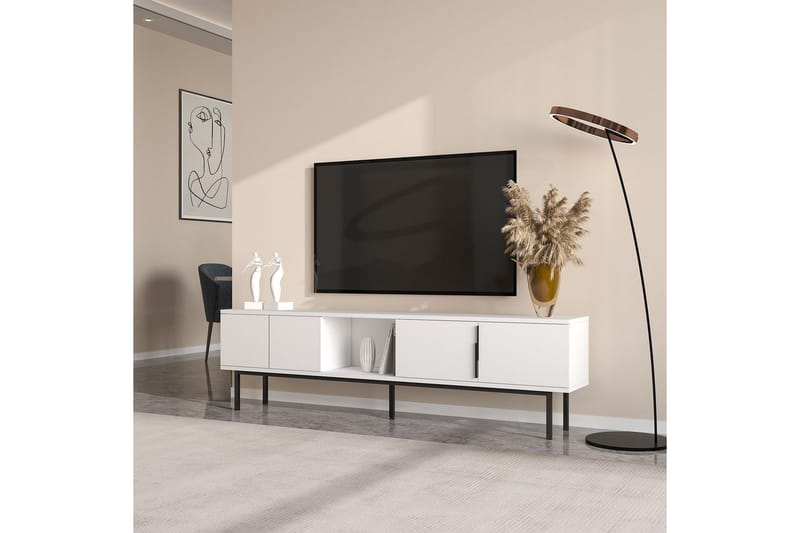 Zeiran TV-bord 180 cm - Hvid - Møbler - TV borde & mediemøbler - TV-borde