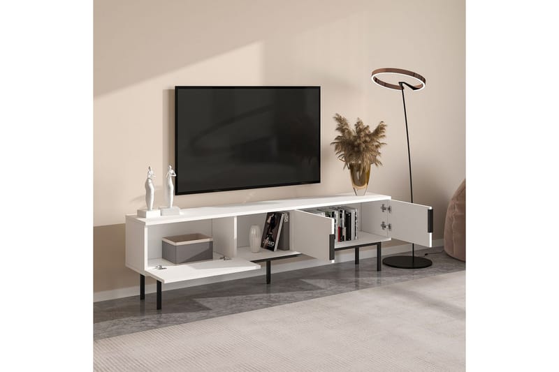 Zeiran TV-bord 180 cm - Hvid - Møbler - TV borde & mediemøbler - TV-borde