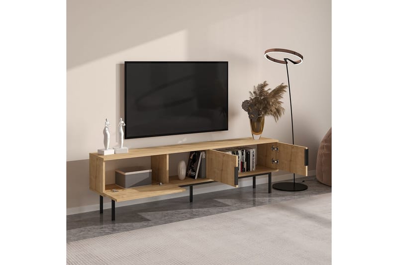 Zeiran TV-bord 180 cm - Mellemfarvet træ - Møbler - TV borde & mediemøbler - TV-borde