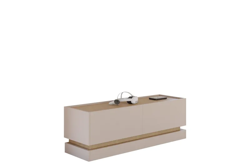 Zelric Tv-bänk 150 cm - Beige - Møbler - TV borde & mediemøbler - TV-borde