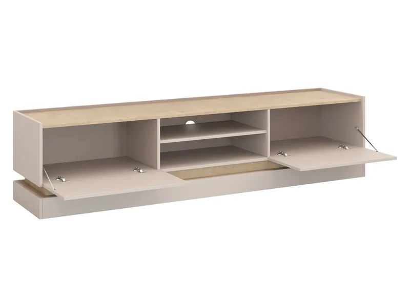 Zelric TV-bænk 200 cm - Beige - Møbler - TV borde & mediemøbler - TV-borde