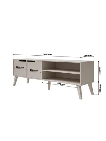 Zelto TV-bord 160 cm - Kashmir - Møbler - TV borde & mediemøbler - TV-borde