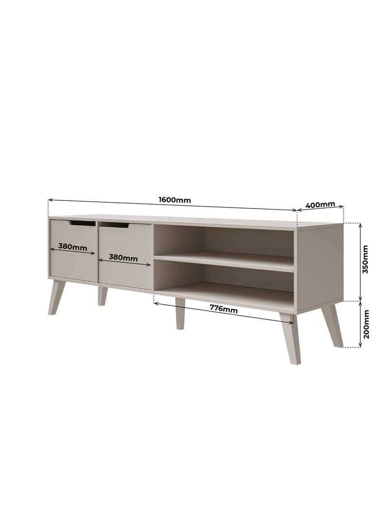 Zelto TV-bord 160 cm - Kashmir - Møbler - TV borde & mediemøbler - TV-borde