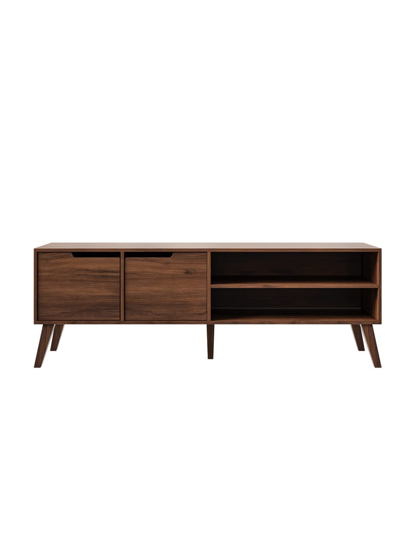 Zelto TV-bord 160 cm - Warmia valnød - Møbler - TV borde & mediemøbler - TV-borde