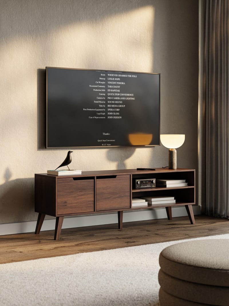 Zelto TV-bord 160 cm - Warmia valnød - Møbler - TV borde & mediemøbler - TV-borde