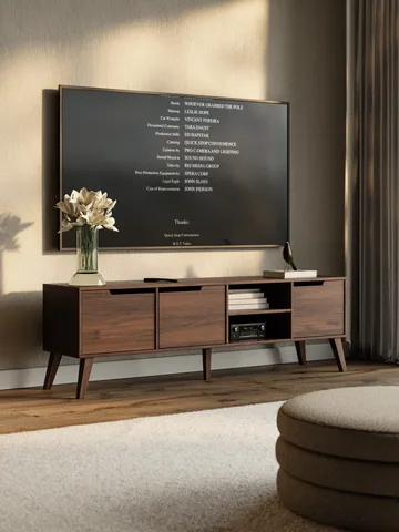 Zelto TV-bord 180 cm - Warmia valnød - Møbler - TV borde & mediemøbler - TV-borde