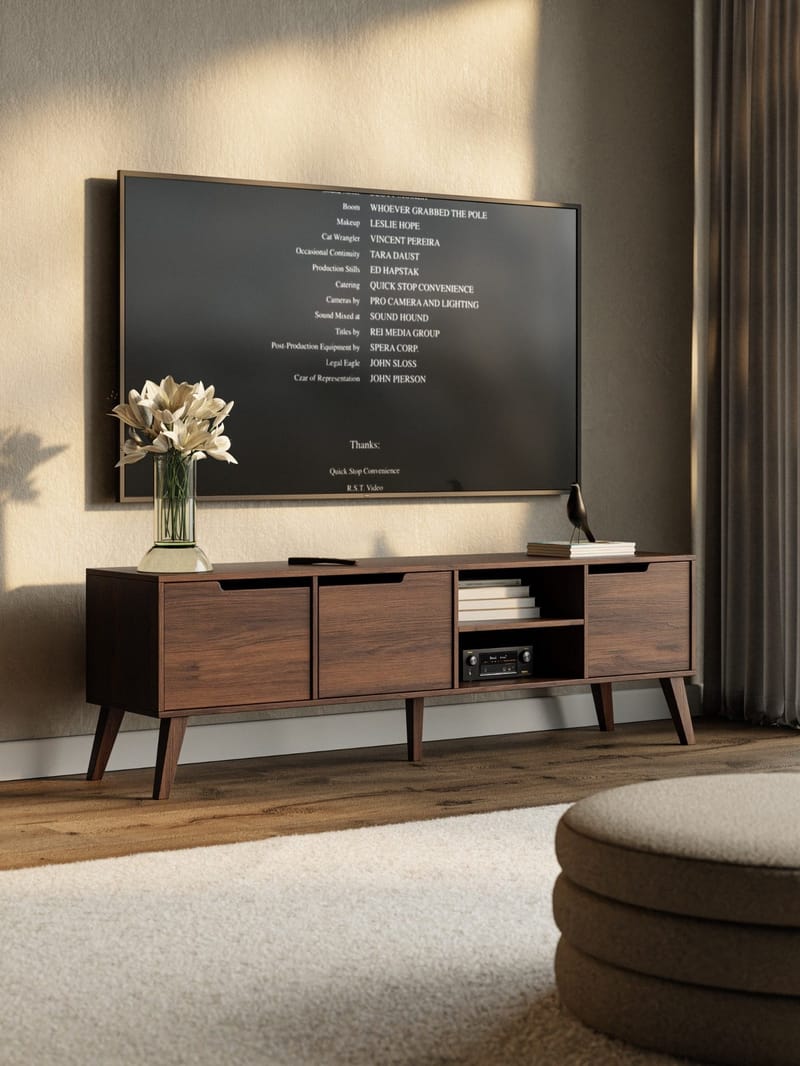 Zelto TV-bord 180 cm - Warmia valnød - Møbler - TV borde & mediemøbler - TV-borde
