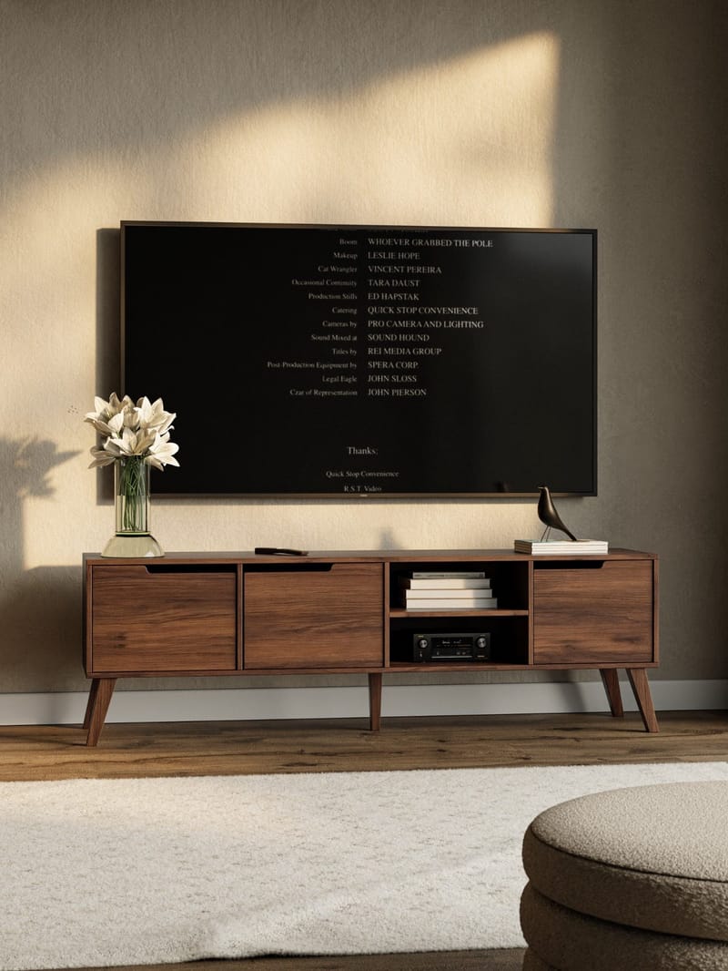 Zelto TV-bord 180 cm - Warmia valnød - Møbler - TV borde & mediemøbler - TV-borde