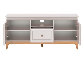 Zeylor Gulvstående Tv-bord 136 cm med Opbevaring i Eg - Beige - Møbler - TV borde & mediemøbler - TV-borde