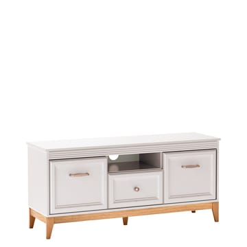 Zeylor Gulvstående Tv-bord 136 cm med Opbevaring i Eg - Beige - Møbler - TV borde & mediemøbler - TV-borde