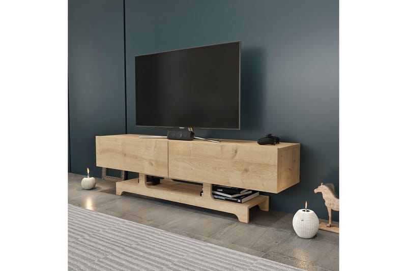 Zira TV-bænk 160 cm - Eg - Møbler - TV borde & mediemøbler - TV-borde