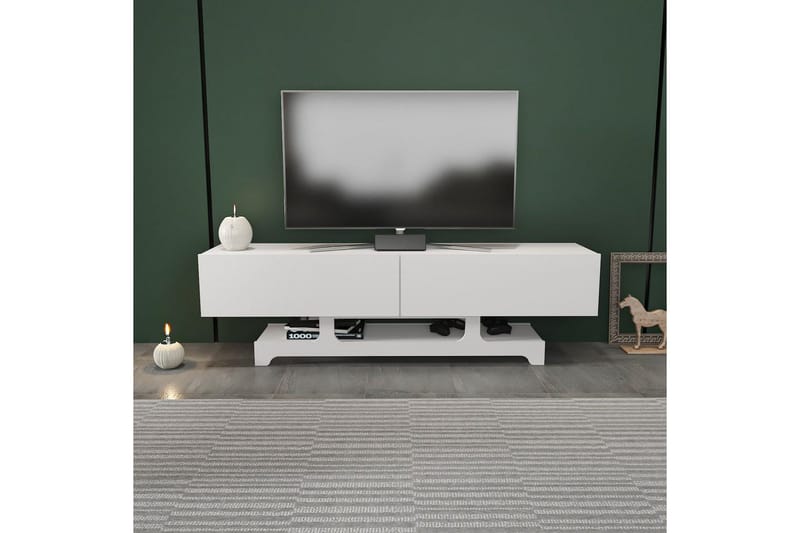 Zira TV-bænk 160 cm - Hvid - Møbler - TV borde & mediemøbler - TV-borde