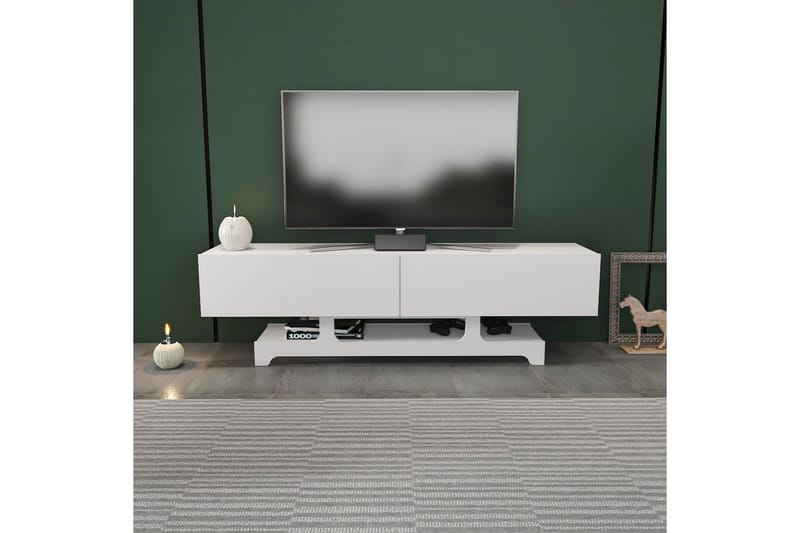 Zira TV-bænk 160 cm - Hvid - Møbler - TV borde & mediemøbler - TV-borde