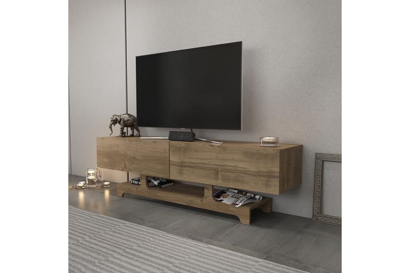 Zira TV-bænk 160 cm - Valnød - Møbler - TV borde & mediemøbler - TV-borde