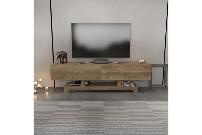 Zira TV-bænk 160 cm - Valnød - Møbler - TV borde & mediemøbler - TV-borde