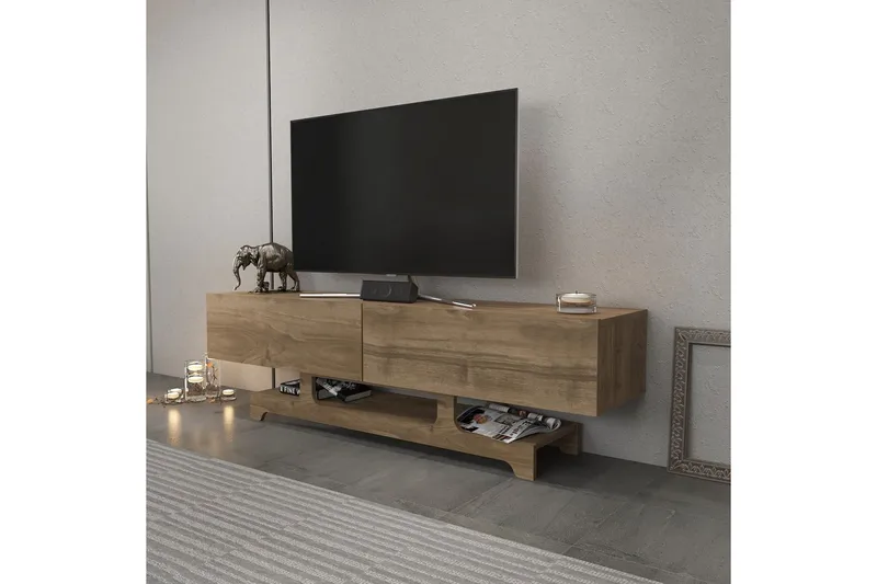 Zira TV-bænk 160 cm - Valnød - Møbler - TV borde & mediemøbler - TV-borde