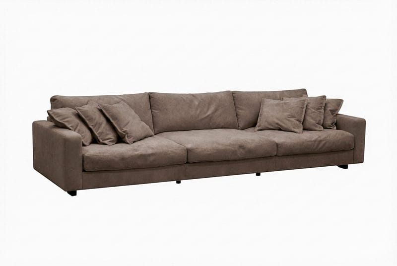Valencia Ekstra Dyb 5-personers Sofa i Chenille - Mørkebrun - Møbler - Sofaer