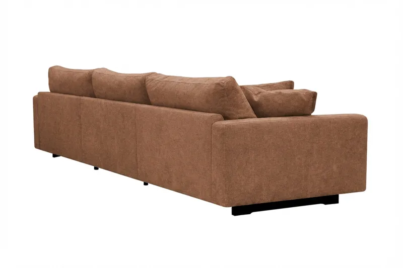 Valencia ekstra dyb 5-personers sofa i chenille - Rustrødbrun - Møbler - Sofaer