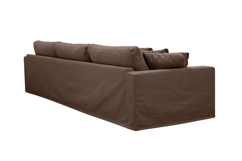 Valencia ekstra dyb 5-personers sofa med aftageligt og vaskbart betræk - Mørkebrun - Møbler - Sofaer