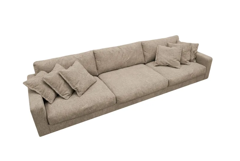Valencia ekstra dyb 5-personers sofa i chenille - Brun - Møbler - Sofaer