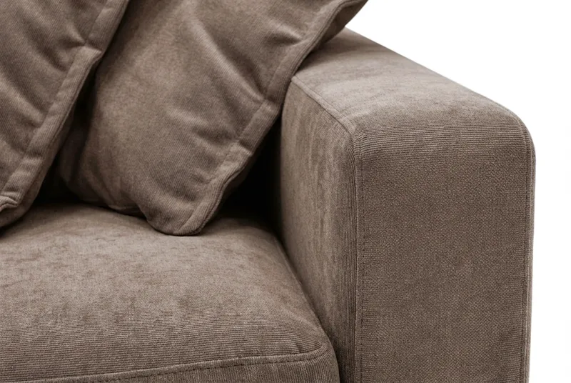 Valencia ekstra dyb 5-personers sofa i chenille - Mørkebrun - Møbler - Sofaer