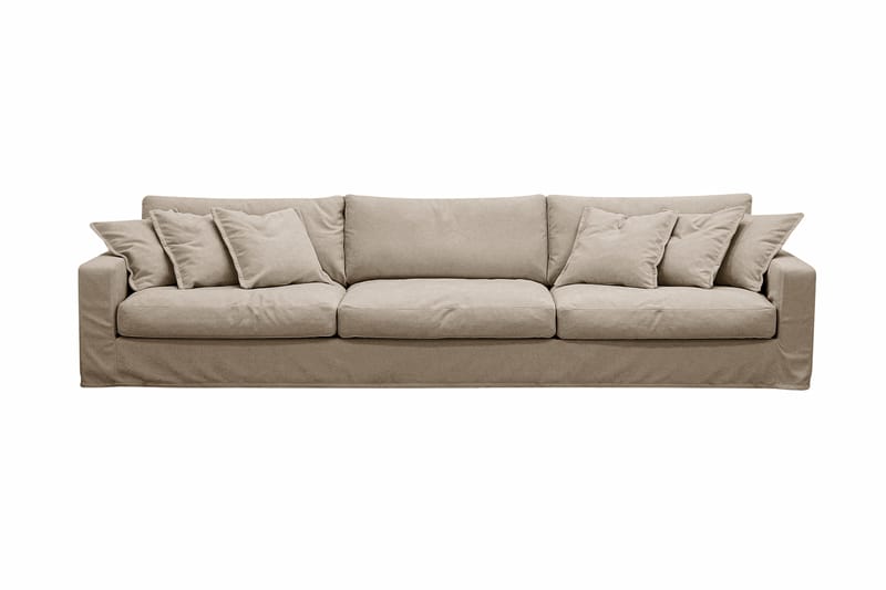 Valencia ekstra dyb 5-personers sofa med aftageligt og vaskbart betræk - Brun - Møbler - Sofaer