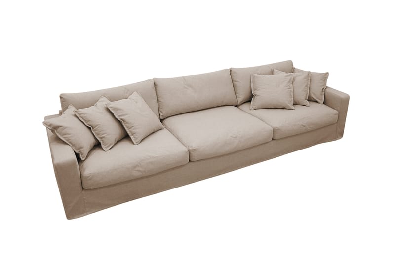 Valencia ekstra dyb 5-personers sofa med aftageligt og vaskbart betræk - Lysebrun - Møbler - Sofaer
