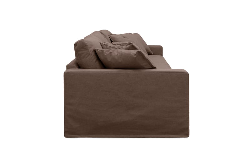 Valencia ekstra dyb 5-personers sofa med aftageligt og vaskbart betræk - Mørkebrun - Møbler - Sofaer