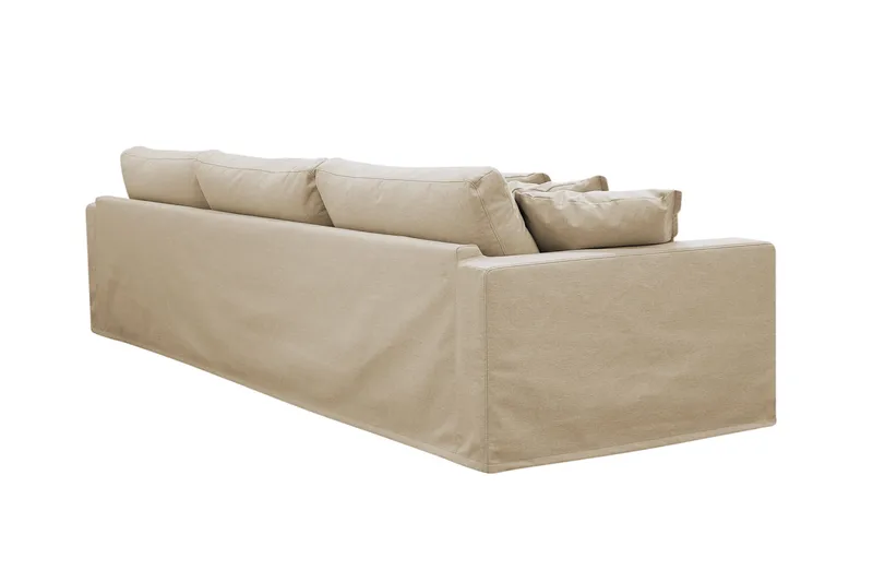 Valencia ekstra dyb 5-personers sofa med aftageligt og vaskbart betræk - Beige - Møbler - Sofaer