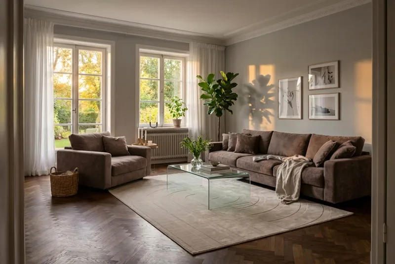 Valencia Ekstra Dyb 5-personers Sofa i Chenille - Mørkebrun - Møbler - Sofaer