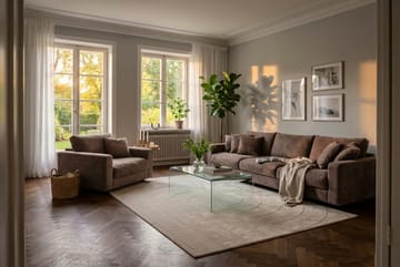 Valencia ekstra dyb 5-personers sofa i chenille - Mørkebrun - Møbler - Sofaer