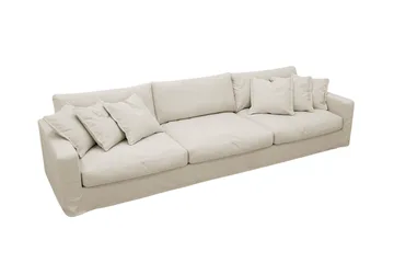 Valencia ekstra dyb 5-personers sofa med aftageligt og vaskbart betræk - Beige - Møbler - Sofaer