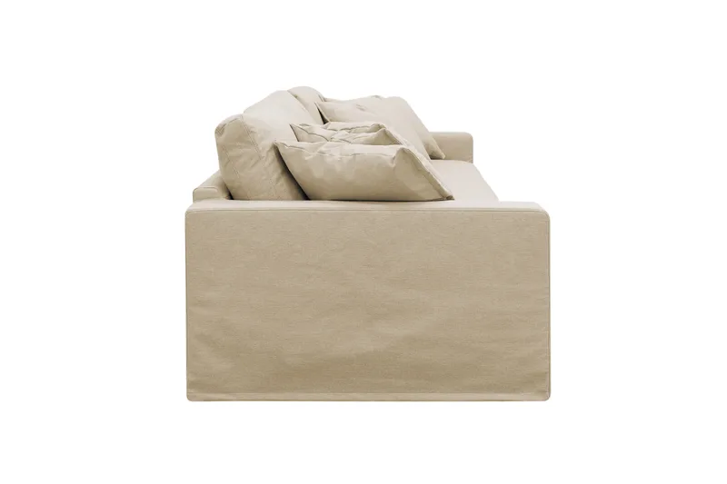 Valencia ekstra dyb 5-personers sofa med aftageligt og vaskbart betræk - Beige - Møbler - Sofaer
