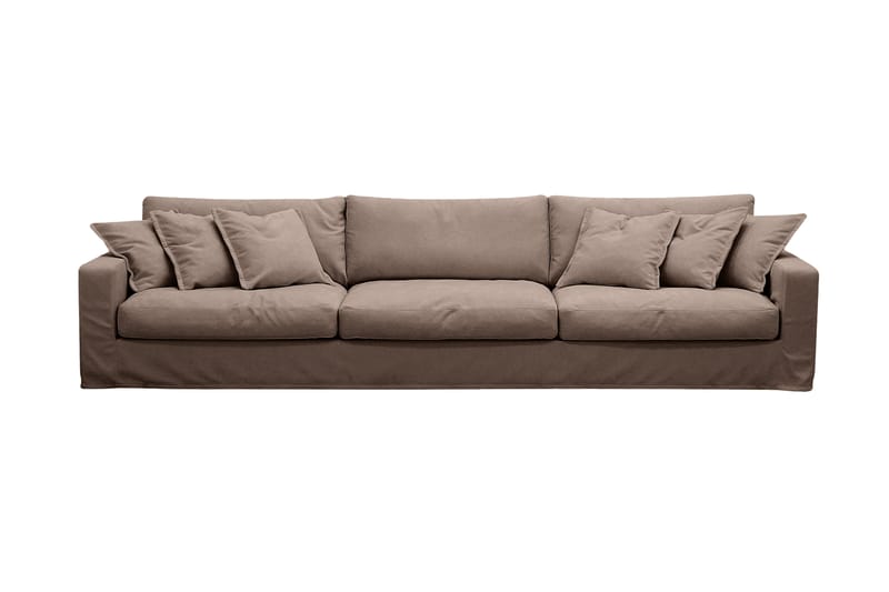 Valencia ekstra dyb 5-personers sofa med aftageligt og vaskbart betræk - Mørkebrun - Møbler - Sofaer