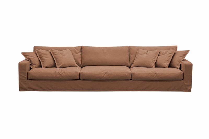 Valencia ekstra dyb 5-personers sofa med aftageligt og vaskbart betræk - Rustbrun - Møbler - Sofaer
