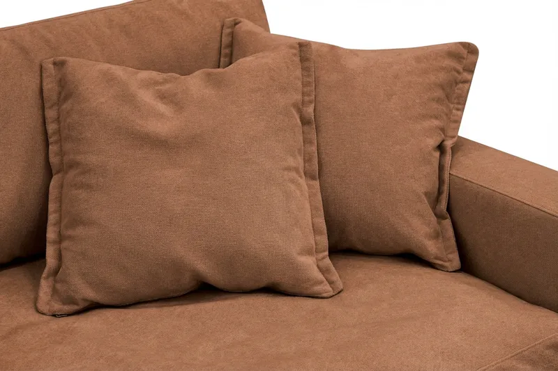 Valencia ekstra dyb 5-personers sofa i chenille - Rustrødbrun - Møbler - Sofaer