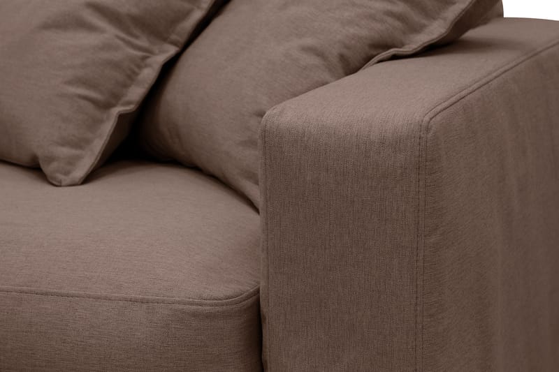 Valencia ekstra dyb 5-personers sofa med aftageligt og vaskbart betræk - Mørkebrun - Møbler - Sofaer