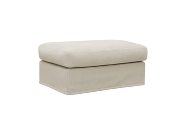 Valencia Extra Dyb 3-personers sofa + fodskammel med aftageligt og vaskbart betræk - Beige - Møbler - Sofaer