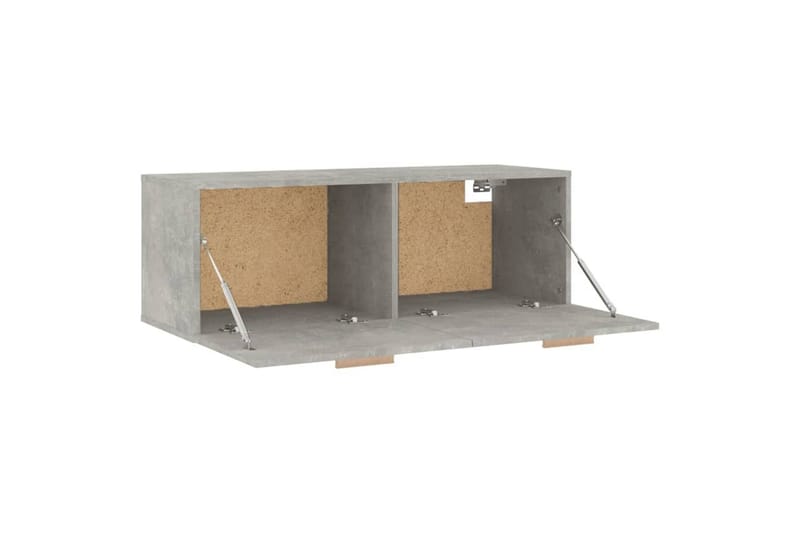 beBasic vægskab 100x36,5x35 cm konstrueret træ betongrå - GrÃ¥ - Opbevaring - Væghængt opbevaring