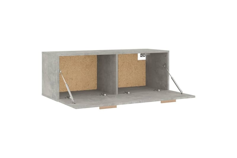 beBasic vægskab 100x36,5x35 cm konstrueret træ betongrå - GrÃ¥ - Væghængt opbevaring